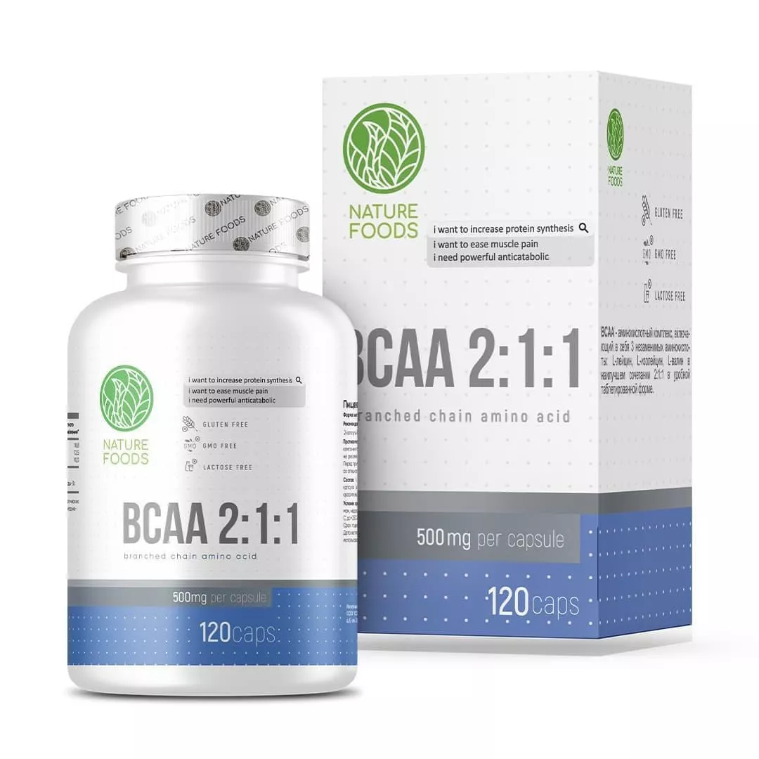 Nature Foods BCAA 2:1:1 500mg 120 caps