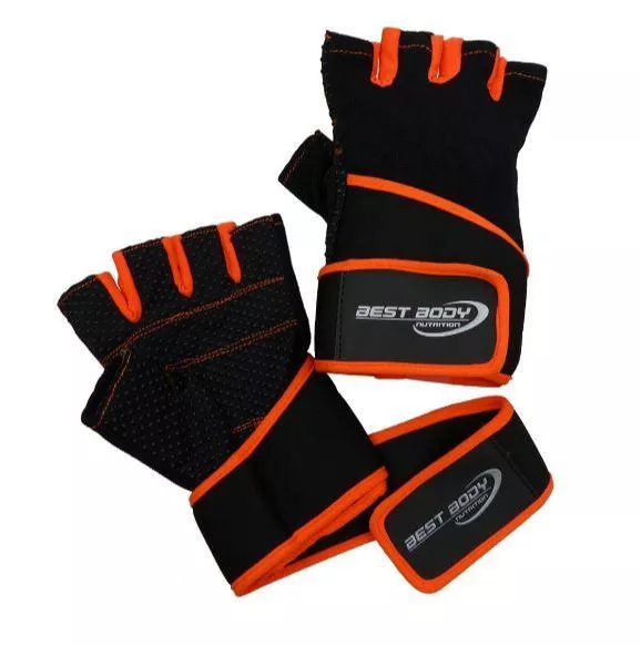 Best Body Перчатки с Напульсн. Fitness Gloves Fun (Оранжевыe)