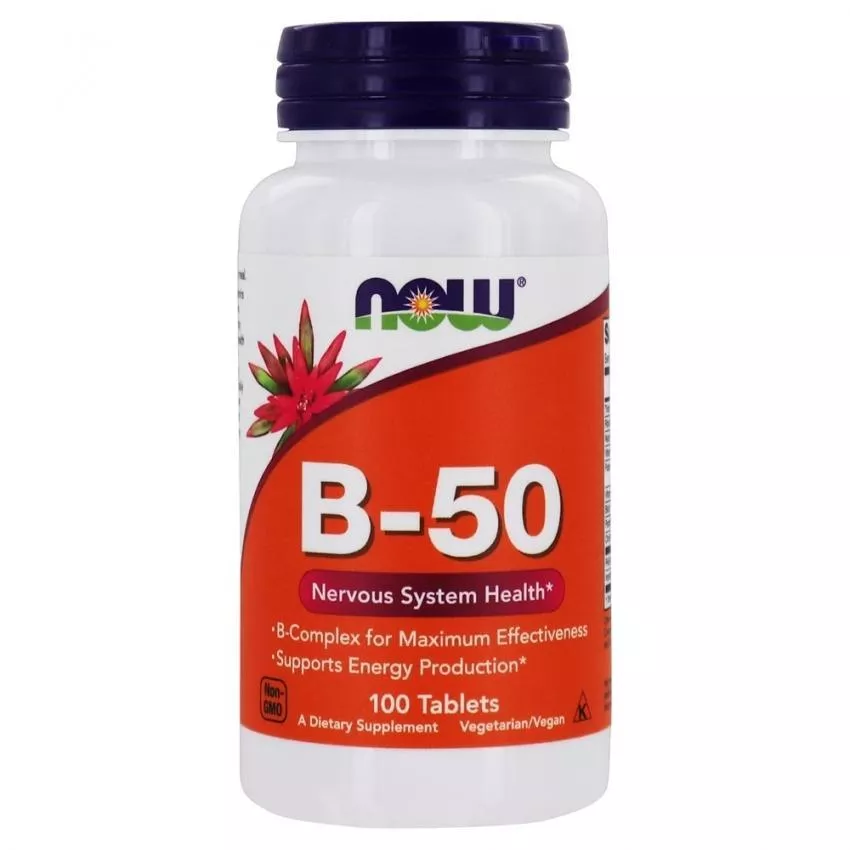 NOW Vitamin B-Complex 50mg 100 vcaps