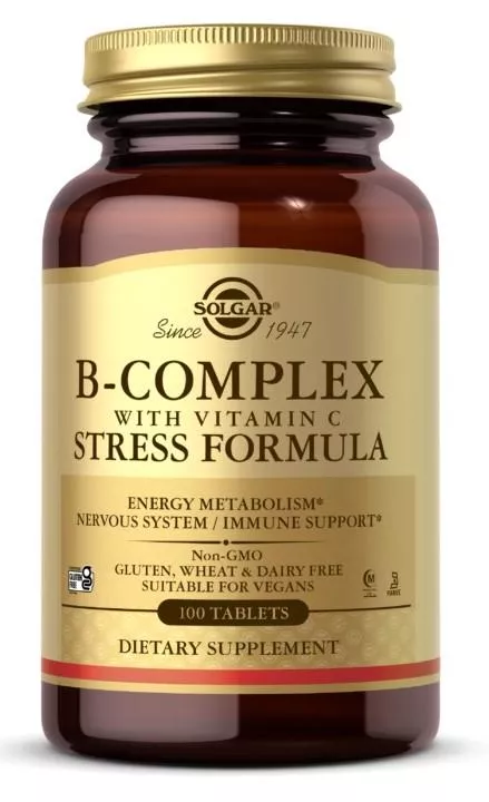 Solgar B-Complex Stress Formula with Vitamin C 100 tabs