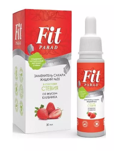 Fit Parad Заменитель сахара жидкий №35 со вкусом Клубники 30 ml