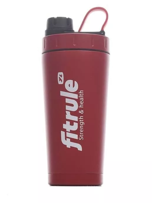 FitRule Шейкер алюминиевый с крышкой Twist 700ml (Красный)