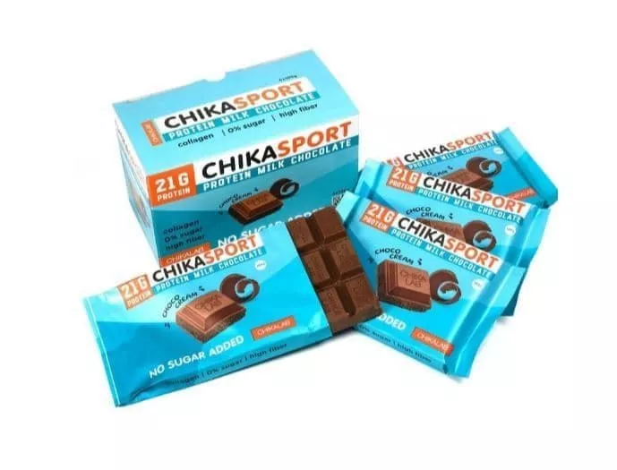 CHIKALAB Молочный Шоколад с Шоколадной Начинкой 100g ( 4x )