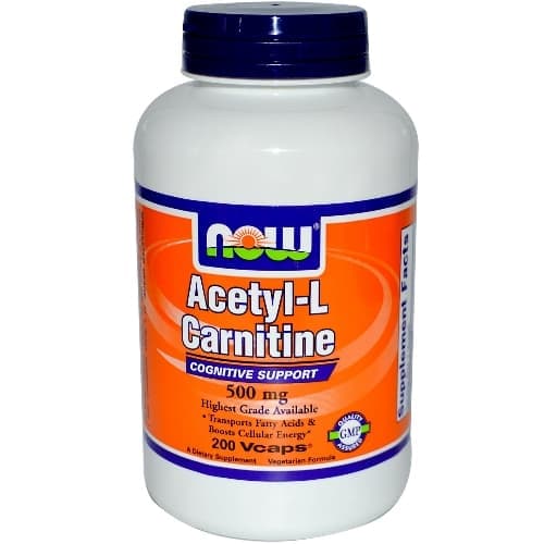 NOW Acetyl L-Carnitine 500 mg 200 vcaps фото