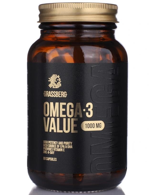 GRASSBERG Omega Value 1000 mg 60 caps фото