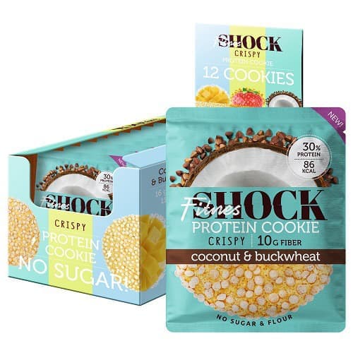 FitnesSHOCK CRISPY Печенье с хрустящими злаковыми шариками 30g (х12)