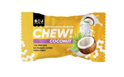 SOJ Протеиновая Конфета с Кокосом без Сахара 30g