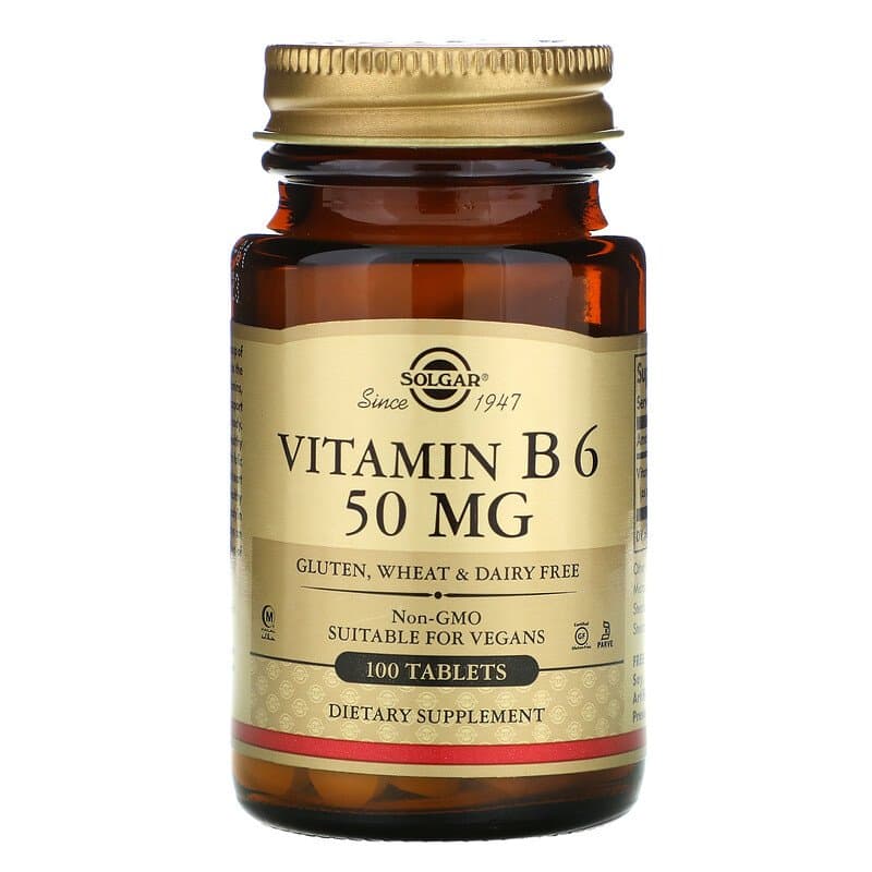 Solgar Vitamin B6 50 mg 100 tabs фото