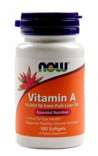 NOW Vitamin A 10000 IU 100 softgels