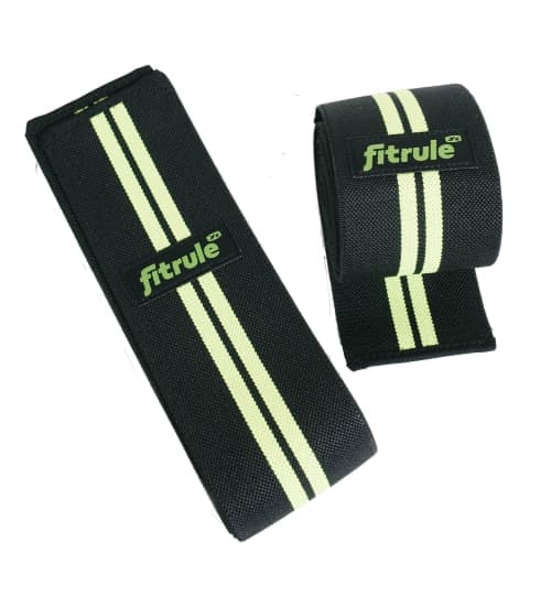 FitRule Бинт коленные черно-зеленый (medium) 2 м