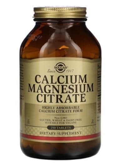 Solgar Calcium Magnesium Citrate 250 tabs