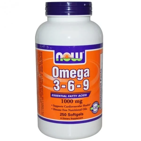 NOW Omega 3-9-6 1000 mg 250 sof фото